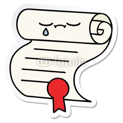 400x400 Sticker Of A Cute Cartoon Contract Buy Photos Ap Images