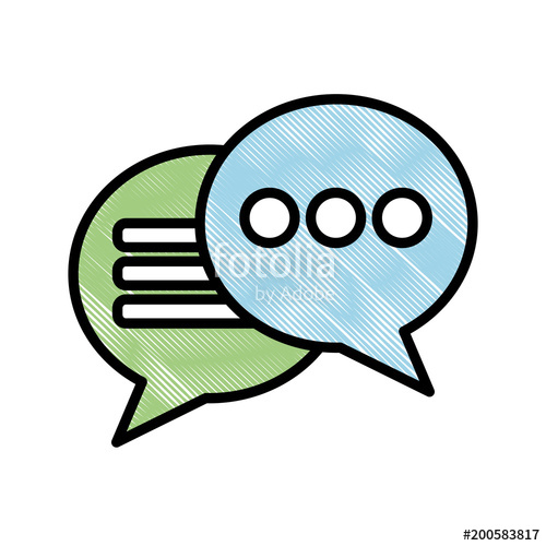 500x500 social media speech bubble chat dialog conversation vector