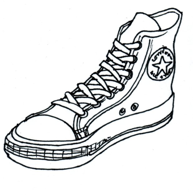 Converse Shoe Drawing | Free download on ClipArtMag