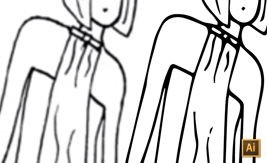 900x550 convert a hand drawn sketch to vector using live trace