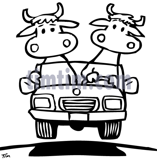 539x546 Free Drawing Of Cattle Drive Bw From The Category Cars Trucks