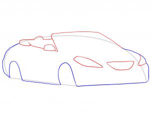 302x236 How To Draw A Convertible, Step