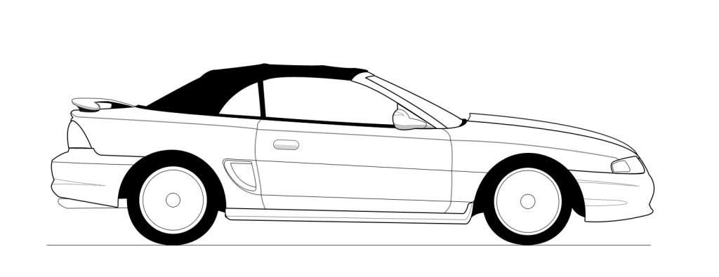 1024x395 Mustang Drawing Mustang For Free Download