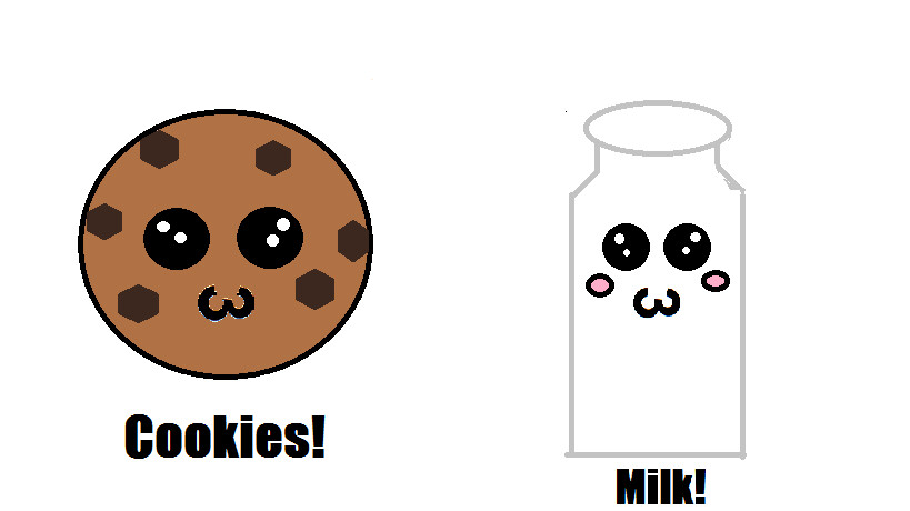 819x460 Milk And Cookies Drawing Made On Paint For Ameilia