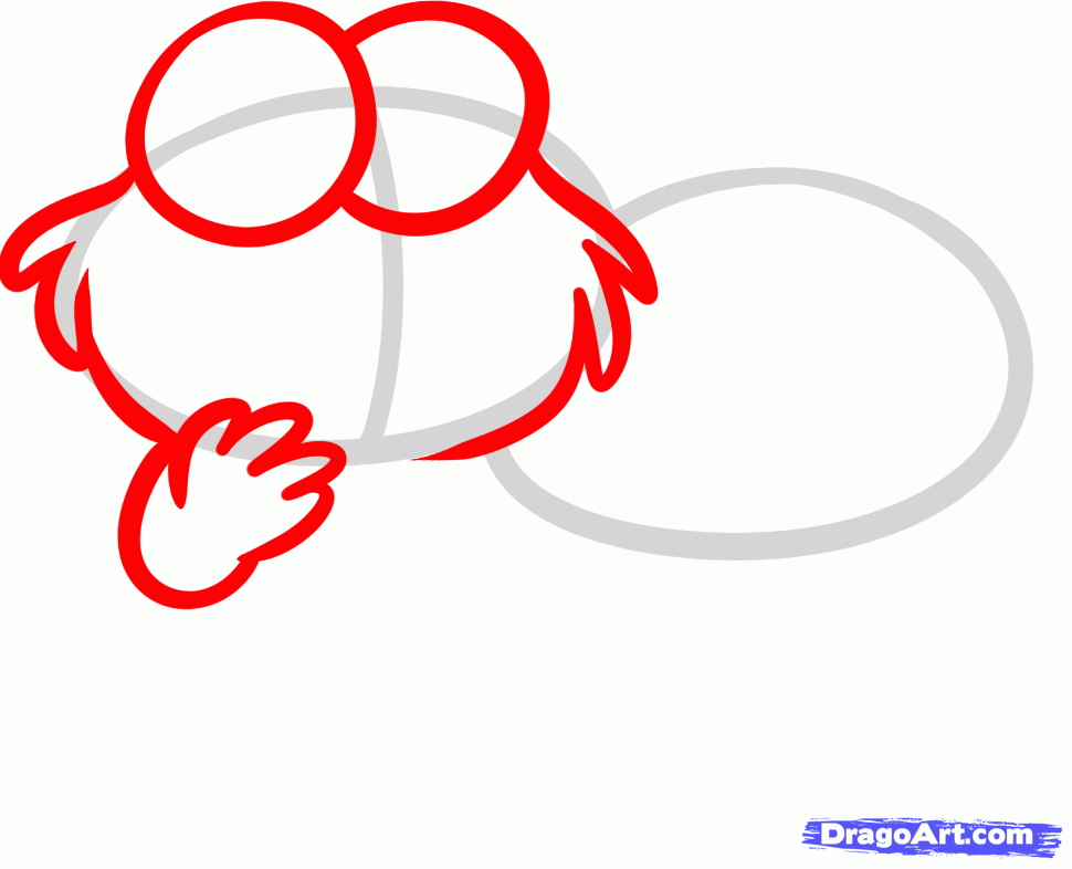 970x786 Draw Cookie Monster And Hello Kitty, Step