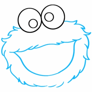 320x320 Hd How To Draw Cookie Monster From Sesame Street