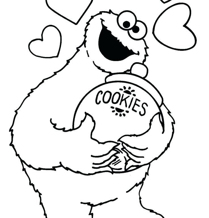 736x768 Cookie Monster Coloring