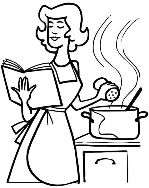 477x600 Cooking Drawing Someone