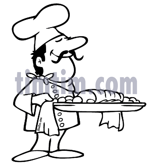 640x694 Free Drawing Of A Chef Bw From The Category Cooking Food Drink