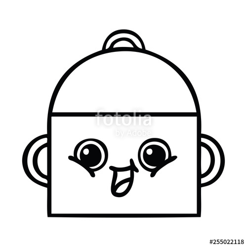 500x500 Line Drawing Cartoon Cooking Pot Stock Image And Royalty Free