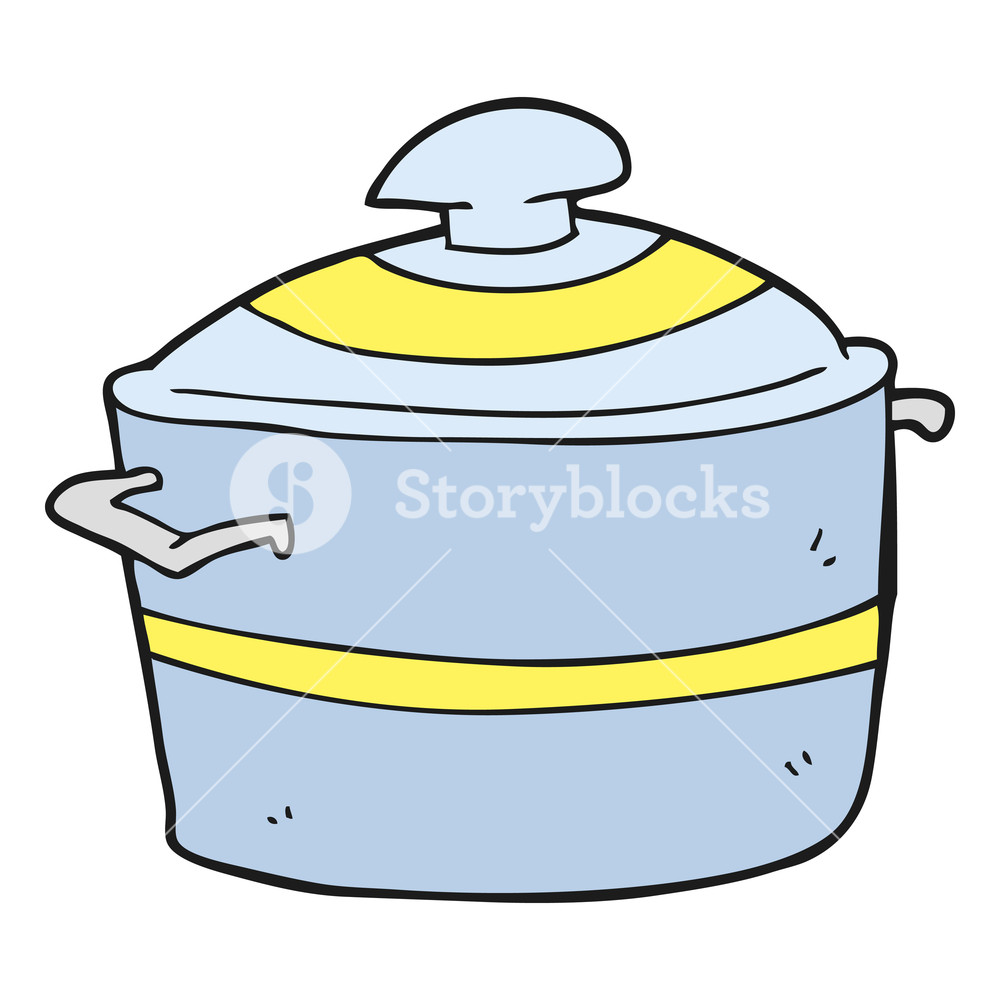 1000x1000 Freehand Drawn Cartoon Cooking Pot Royalty Free Stock Image