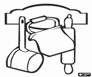300x250 cooking utensils coloring pages utensils drawing depositphotos