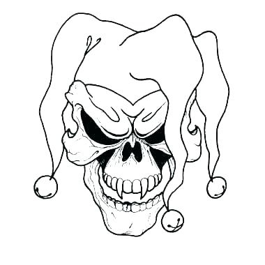 380x380 cool clown drawings scary clown coloring pages clown face drawing