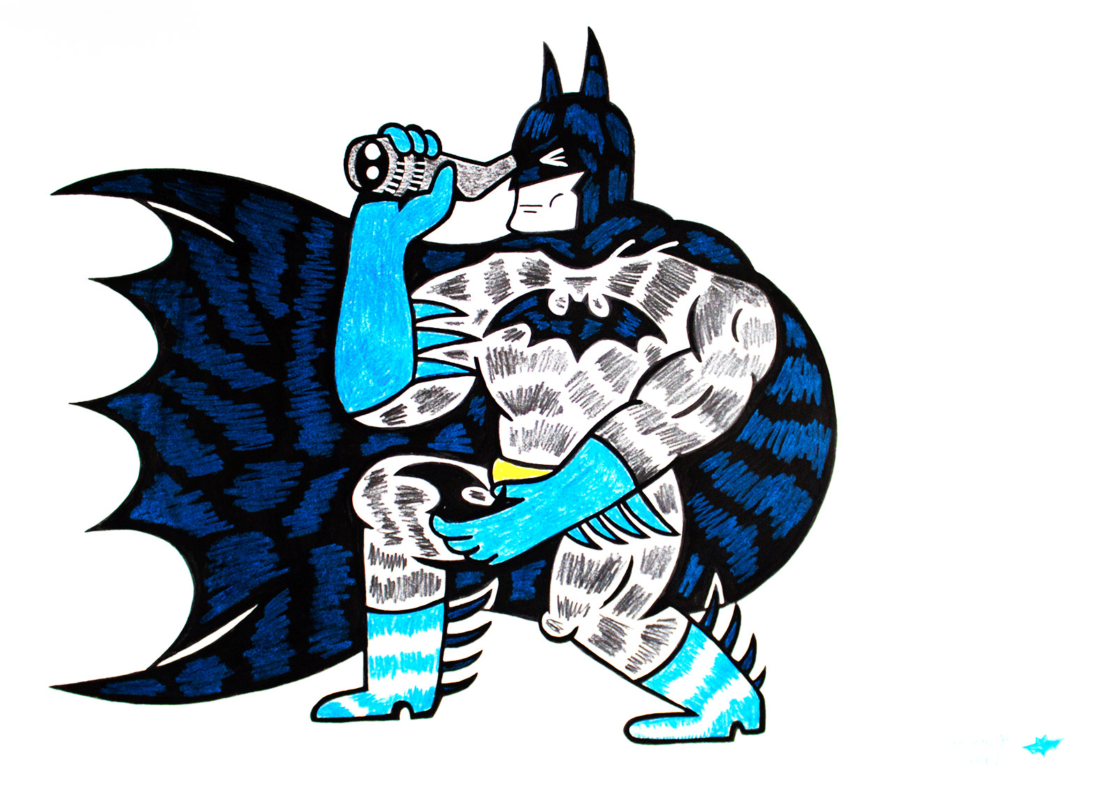 1600x1142 Batman Chalk Drawing Simple Logo Cartoon Cute To Charcoal