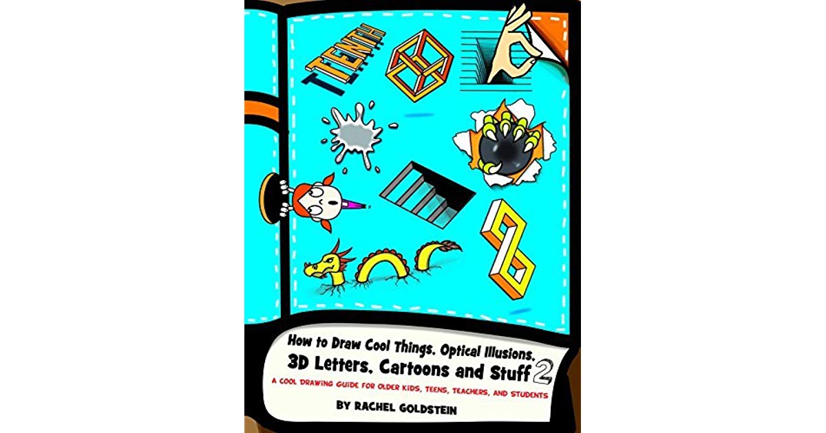 1200x630 how to draw cool things, optical illusions, letters, cartoons