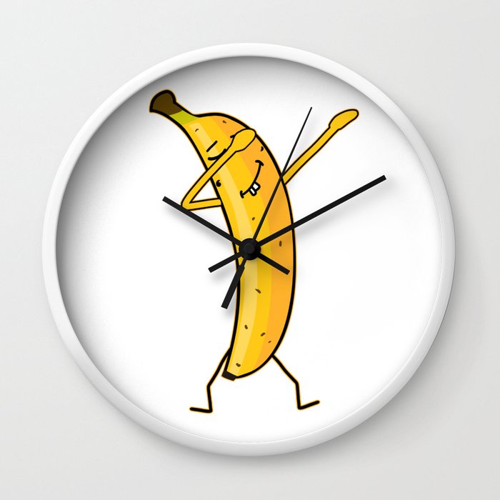 700x700 Funny Cool Dabbing Banana Sweet Dab Fruit Lover Gift Wall Clock