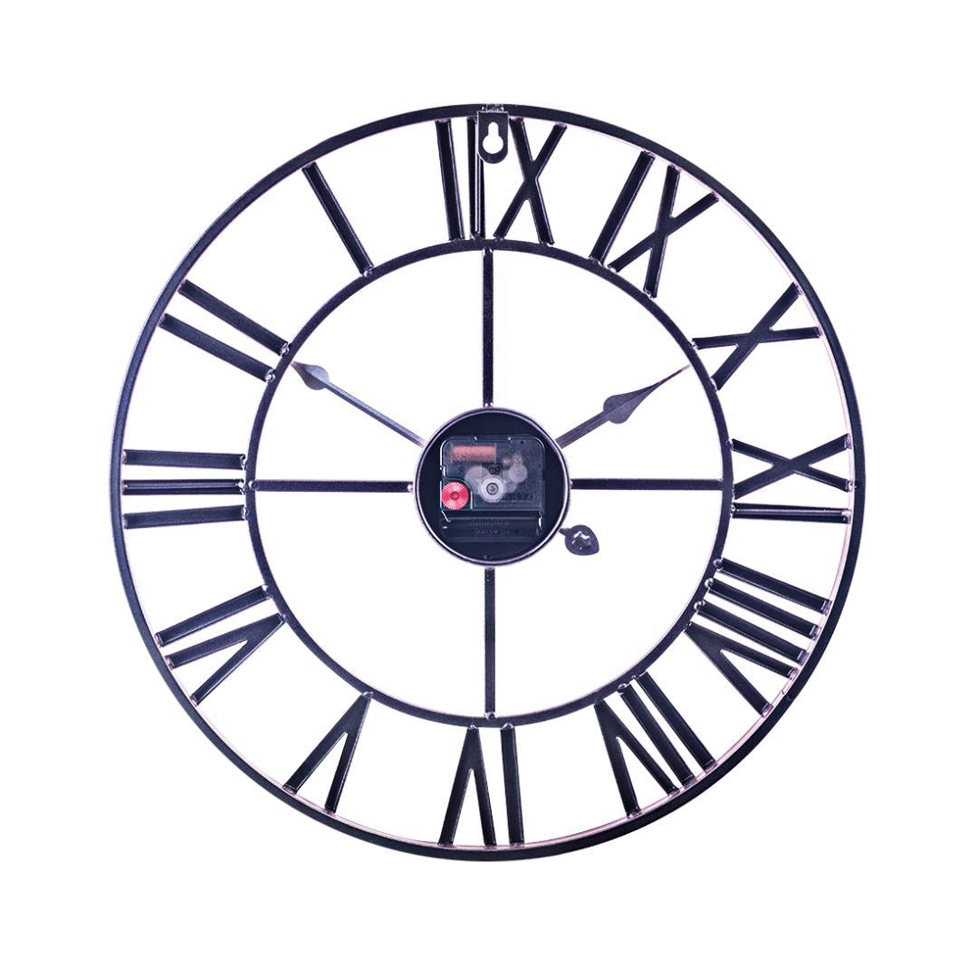 1080x1080 Retro Iron Art Clock Three Dimensional Roman Numerals Silent