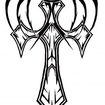 336x336 Simple Cross Drawings Catholic Cool Easy Step Contour