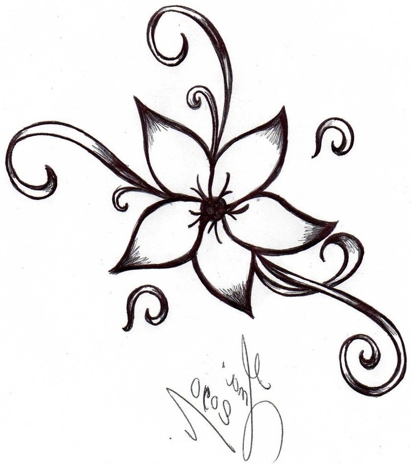 841x949 Pretty Designs Of Flowers To Draw Cool And Easy Simple Flower