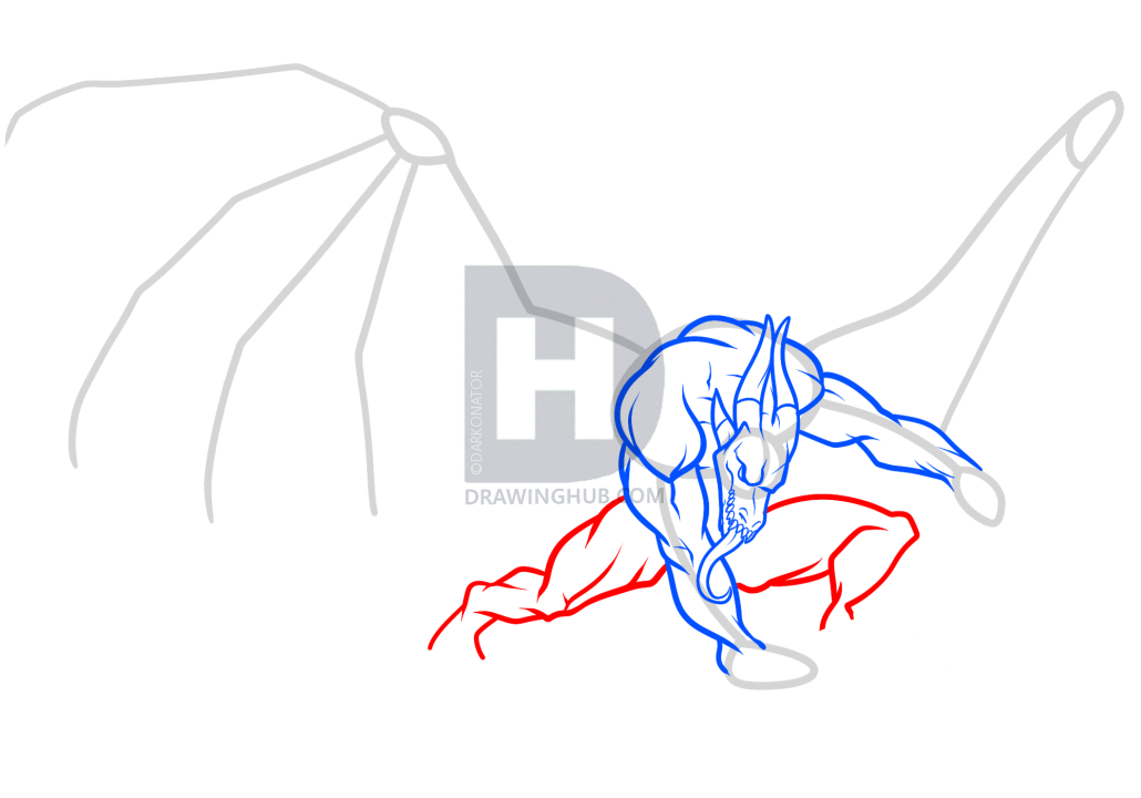 1030x720 How To Draw A Cool Dragon, Step