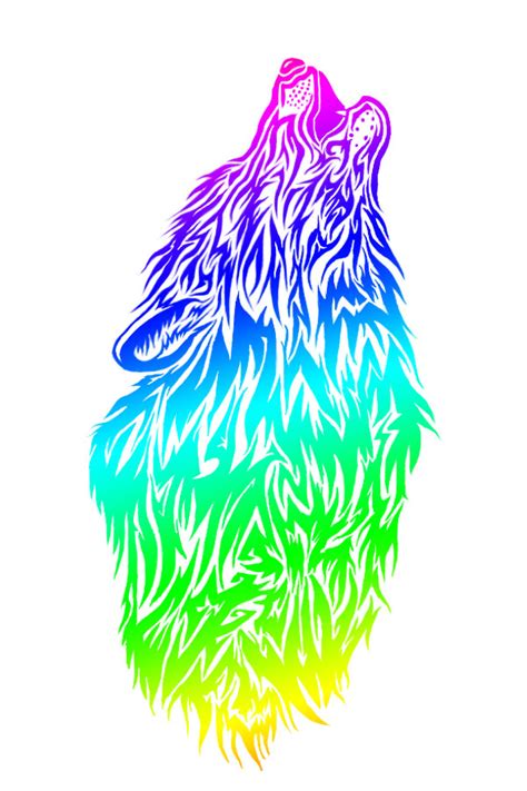 474x711 Cool Colorful Wolf Backgrounds
