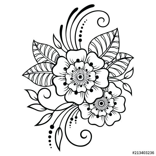 500x500 Flower Designs To Draw Drawing Design Ideas Info Flower Designs