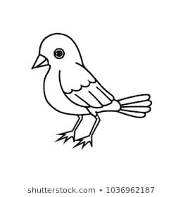 260x280 Cool Standing Bird Outline Children On Outlines