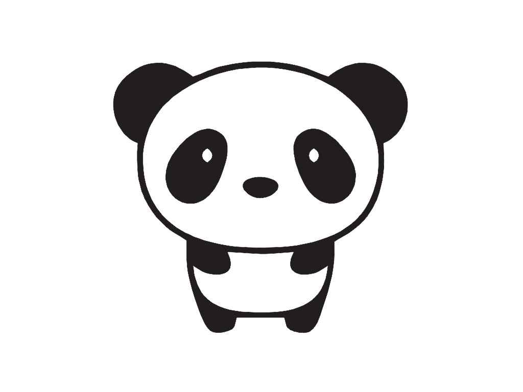 1024x768 Cute Panda Drawings Easy Draw A Clipart Cool Cartoon Pencil