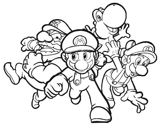 650x509 Super Mario Characters Coloring Pages Download Cool Hd