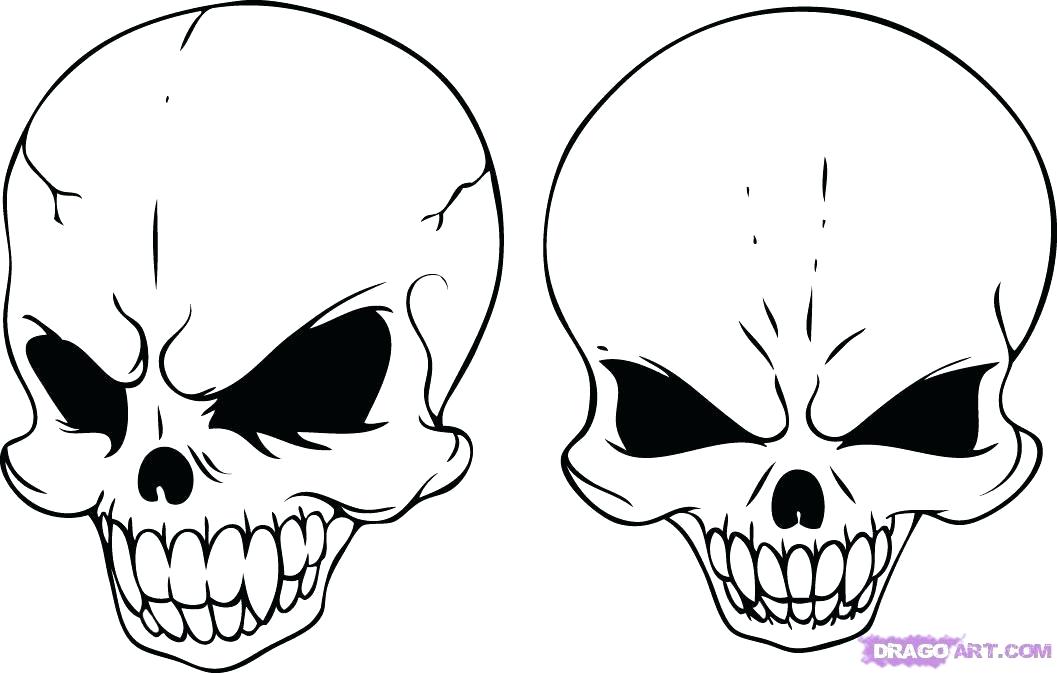 1057x673 How To Draw A Cool Skull Cool Skeleton Drawings Gallery How