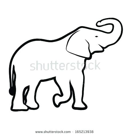450x470 outline elephant how to draw an elephant elephant outline outline