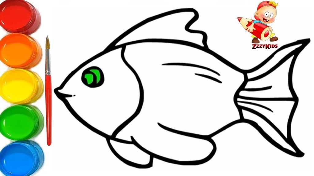 1024x576 Popular Fish Colouring Picture How To Draw And Colour A Pages