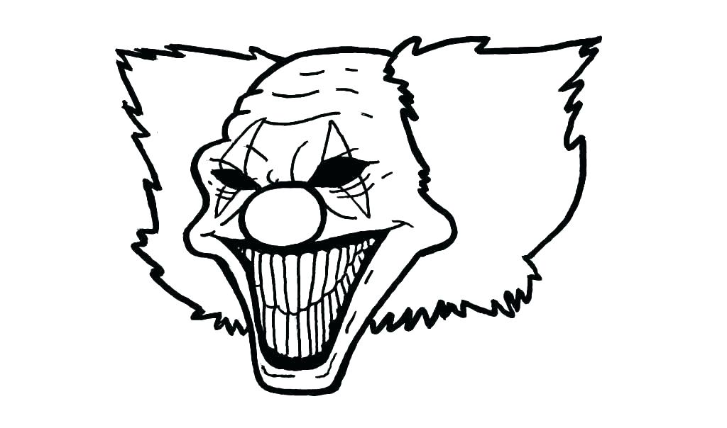 1024x604 Cool Clown Drawings Evil Clown Drawings In Pencil