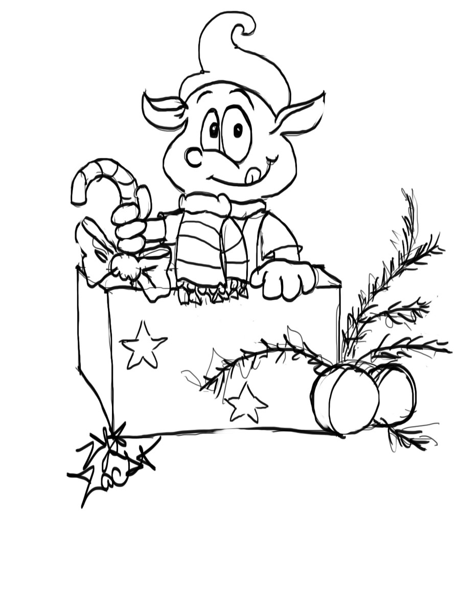 900x1200 Christmas Drawings Cute Santa Cool Background Deer Christian