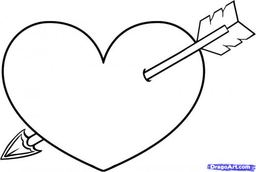 520x349 Learn How To Draw A Heart With A Arrow, Tattoos, Pop Culture, Free