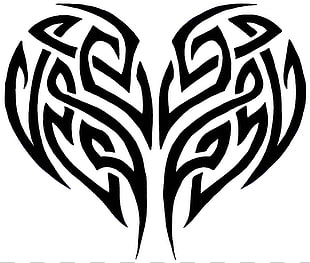 310x263 tattoo heart tribe cool heart designs to draw png clipart free