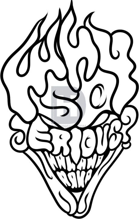 459x720 Draw The Joker Tattoo Step