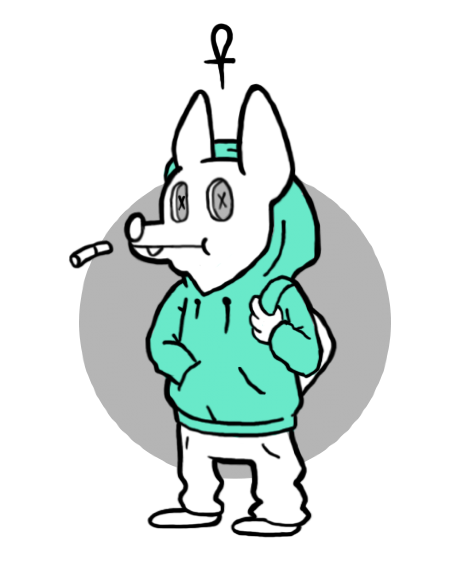 1502x1872 Tribus Graphics, Quick Doodle, Cool Kid Anubis Pen, Ink, Marker