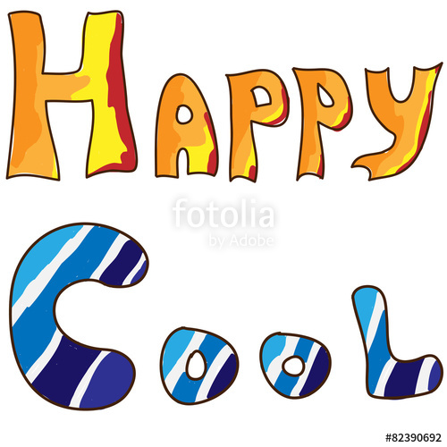 500x500 Happy Cool Letters Doodle Drawing Stock Image And Royalty Free