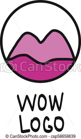 275x470 Cool Lips Logo Illustration In Minimalistic Style