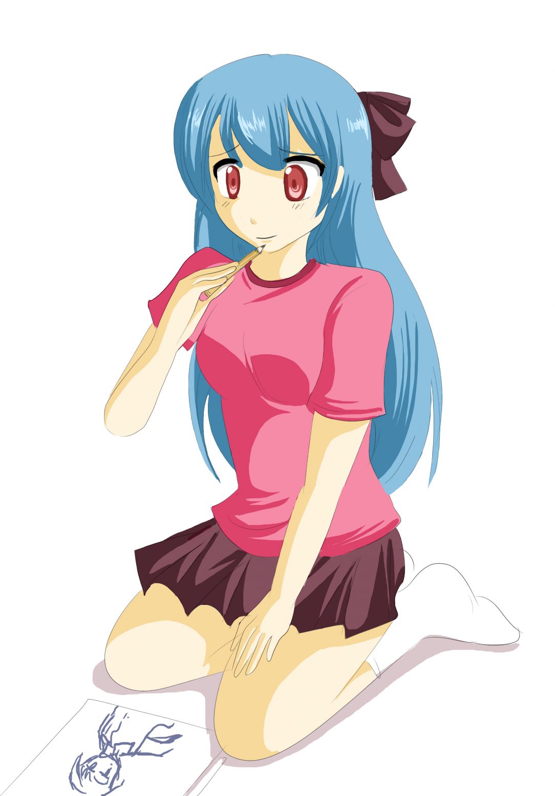 1084x1553 Simple Anime Drawings Step