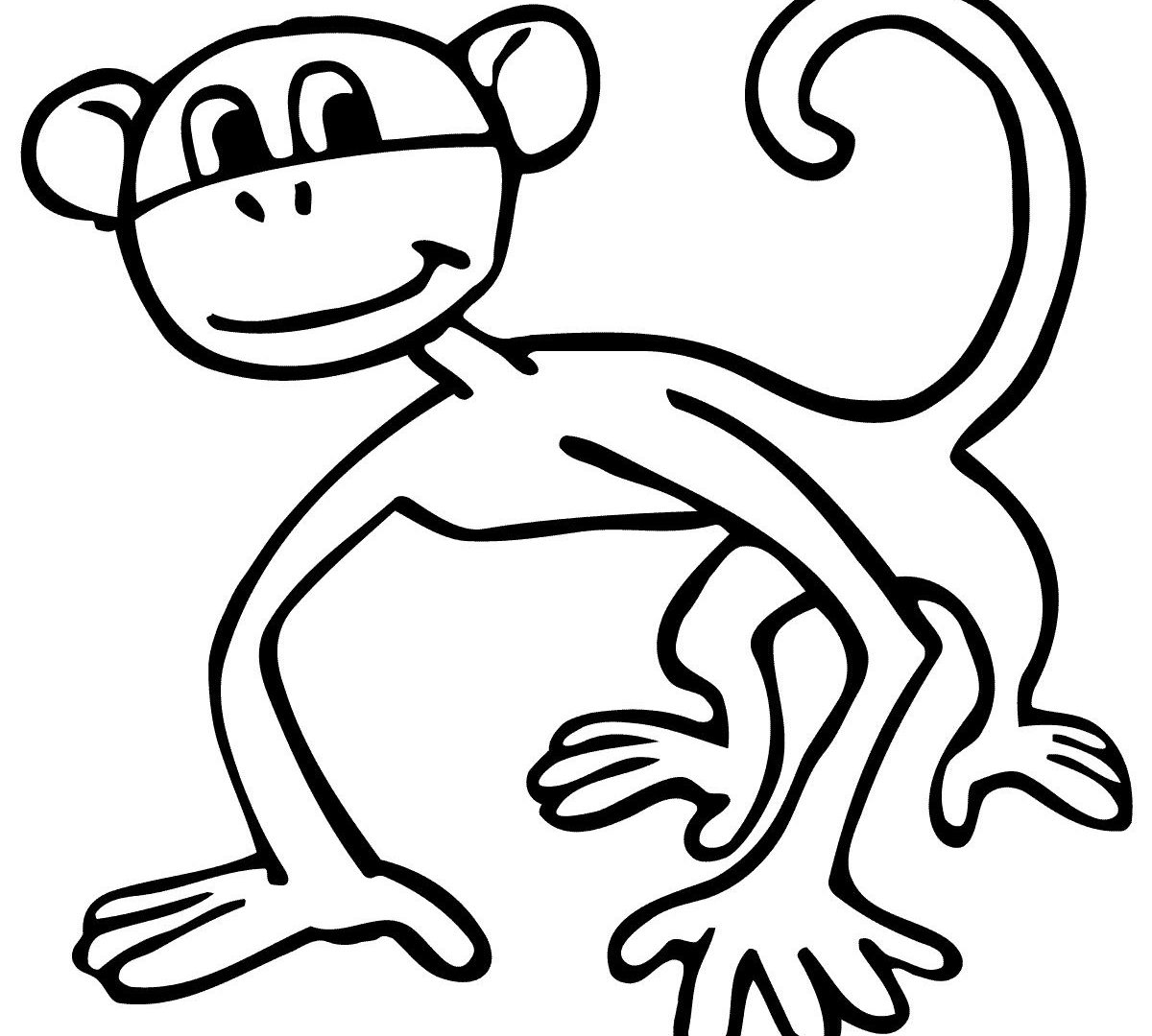 1200x1080 Spider Monkey Coloring