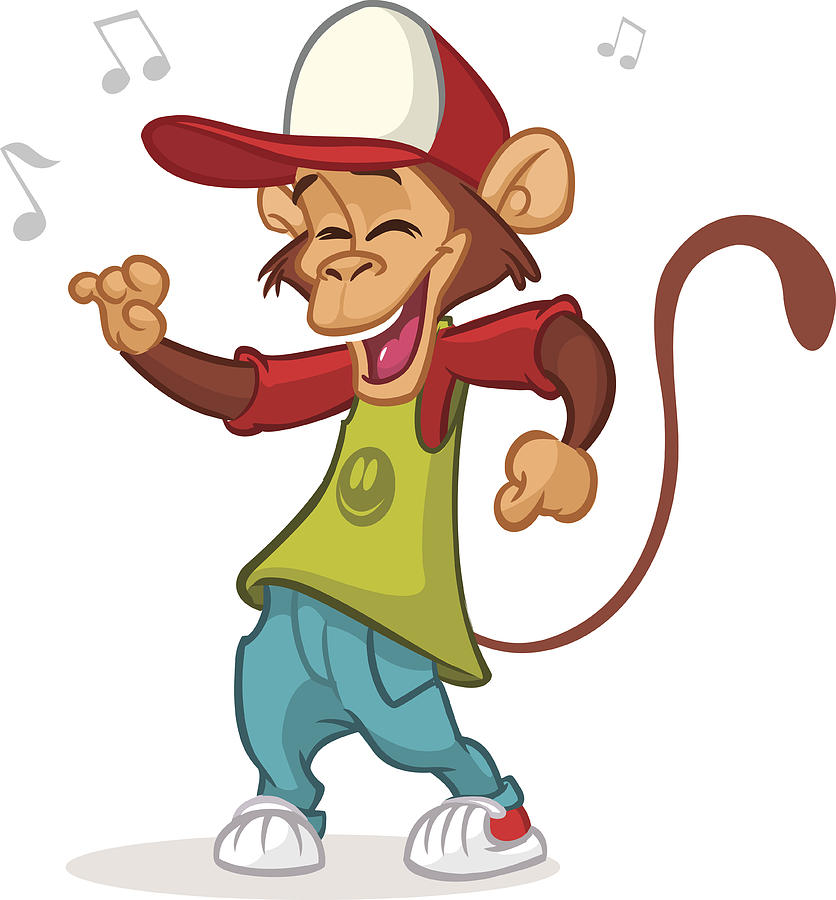836x900 Cool Monkey Rapper Character In Modern Clothes Vector Flat
