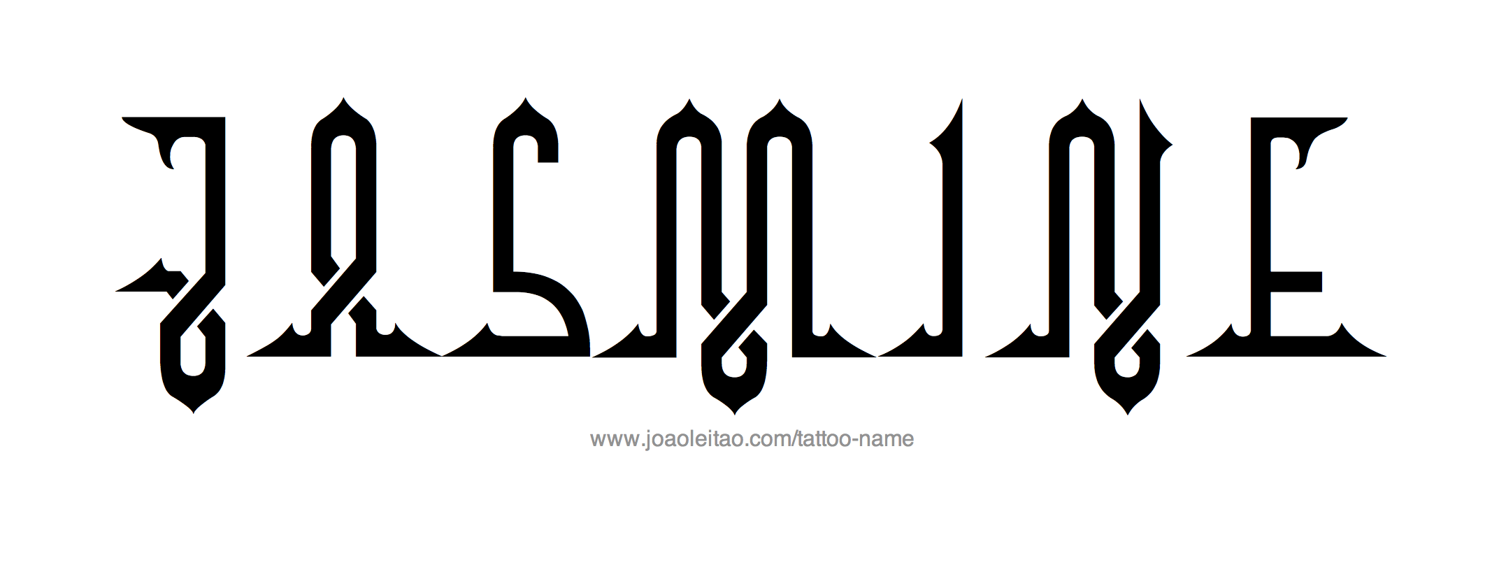 2154x818 Jasmine Name Tattoo Designs
