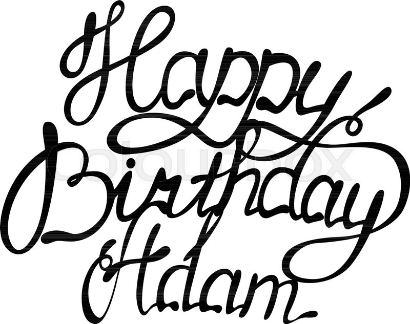 800x633 Vector Happy Birthday Adam Name Stock Vector Colourbox