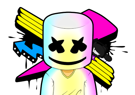 456x322 Collection Of Free Marshmello Drawing Cool Download On Ui Ex