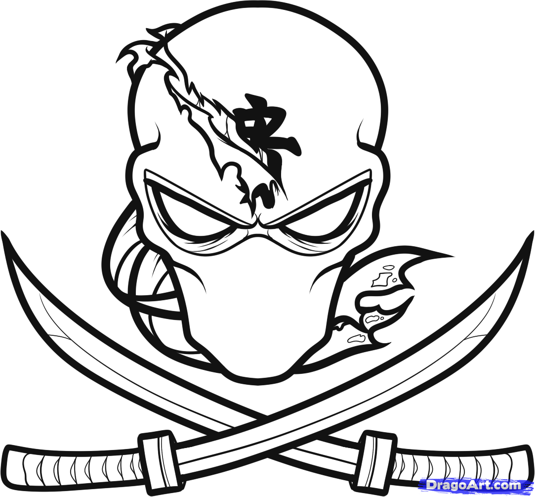 1083x1005 Ninja Drawings Step