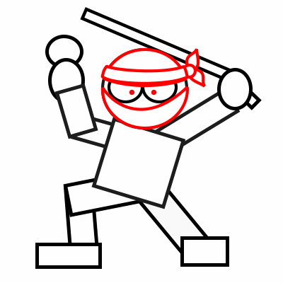 400x400 Drawing A Cartoon Ninja