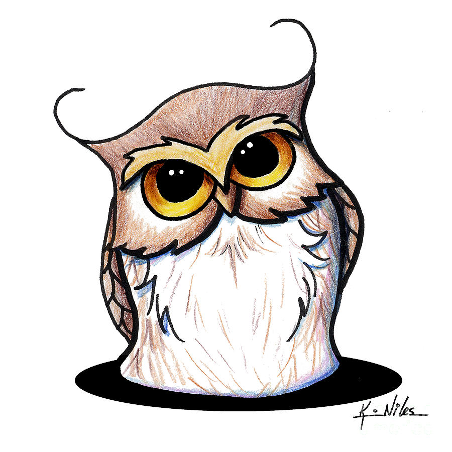 900x900 Bubbles The Owl Drawing