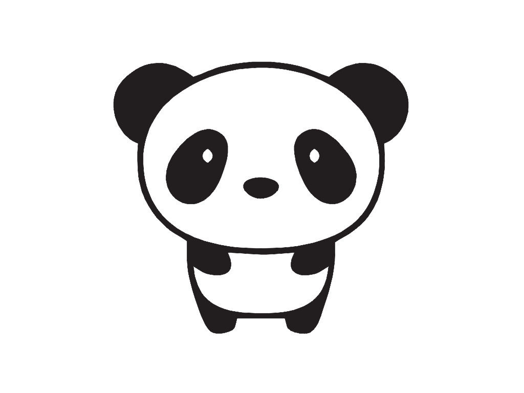 1024x768 Cute Panda Drawings Easy Draw A Clipart Cool Cartoon Pencil
